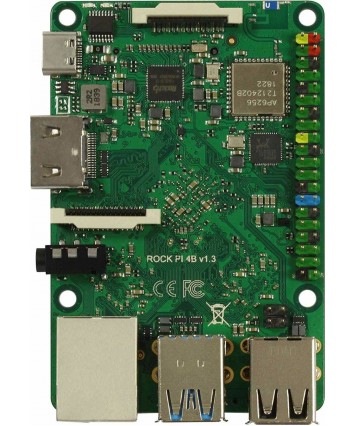 Radxa ROCK Pi 4 Model B,4GB RAM,WIFI,Version 1.3